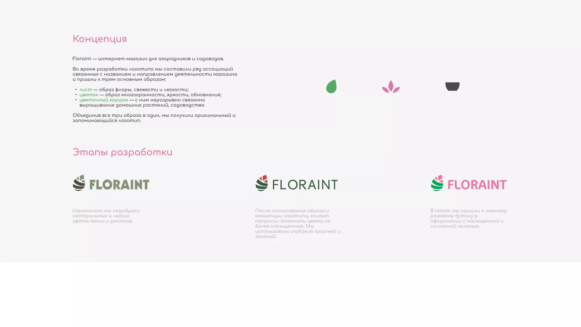Создание логотипа и интернет-магазина «FLORAINT» в Дубовке